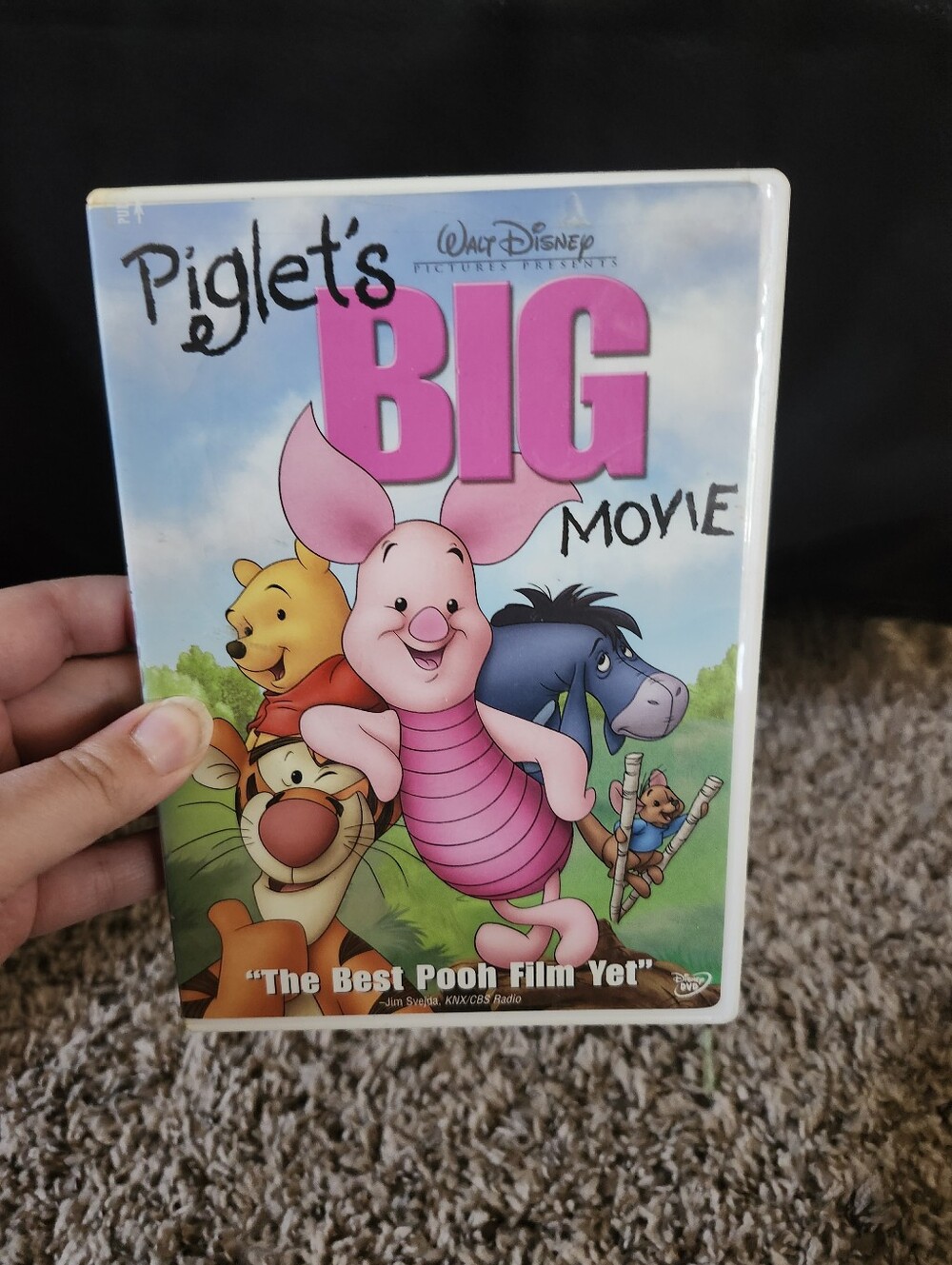 Disney Piglet's Big Movie DVD - Pink & Blue Cover